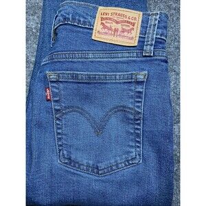 Levi Womens Size 28x28 Wedgie Straight Button Fly Jeans Medium Wash High Waisted